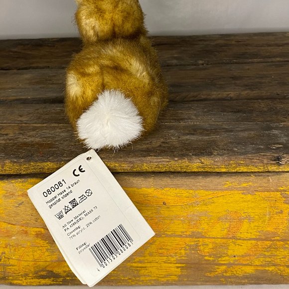 Steiff Hoppel (080081) Brown Rabbit Bunny Plush Toy 2010 Retired- With Tag - Picture 4 of 6